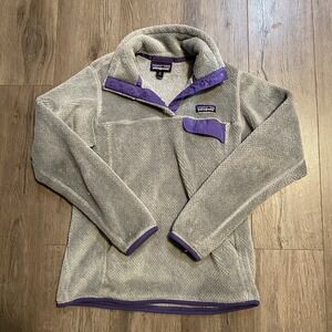 Vintage Patagonia Polartec Fleece Jacket Womens XS Lightweight Snap‎ Button